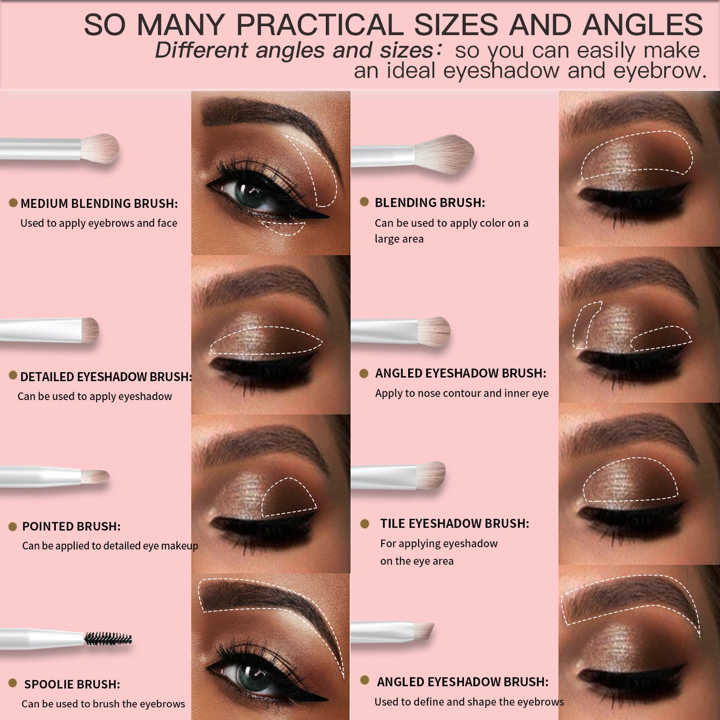 BEASOFEE Duo End Eyeshadow Brush Set