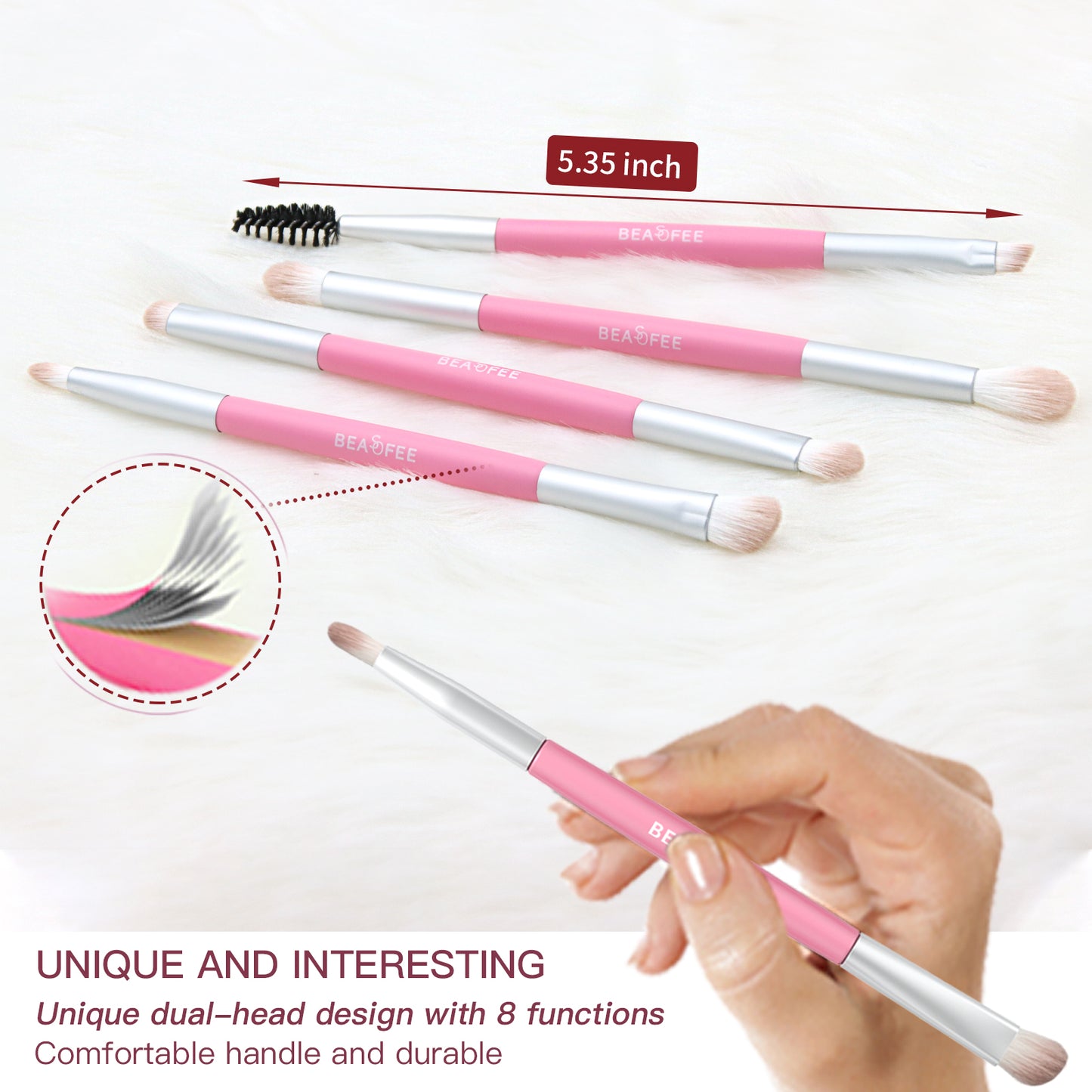 BEASOFEE Duo End Eyeshadow Brush Set